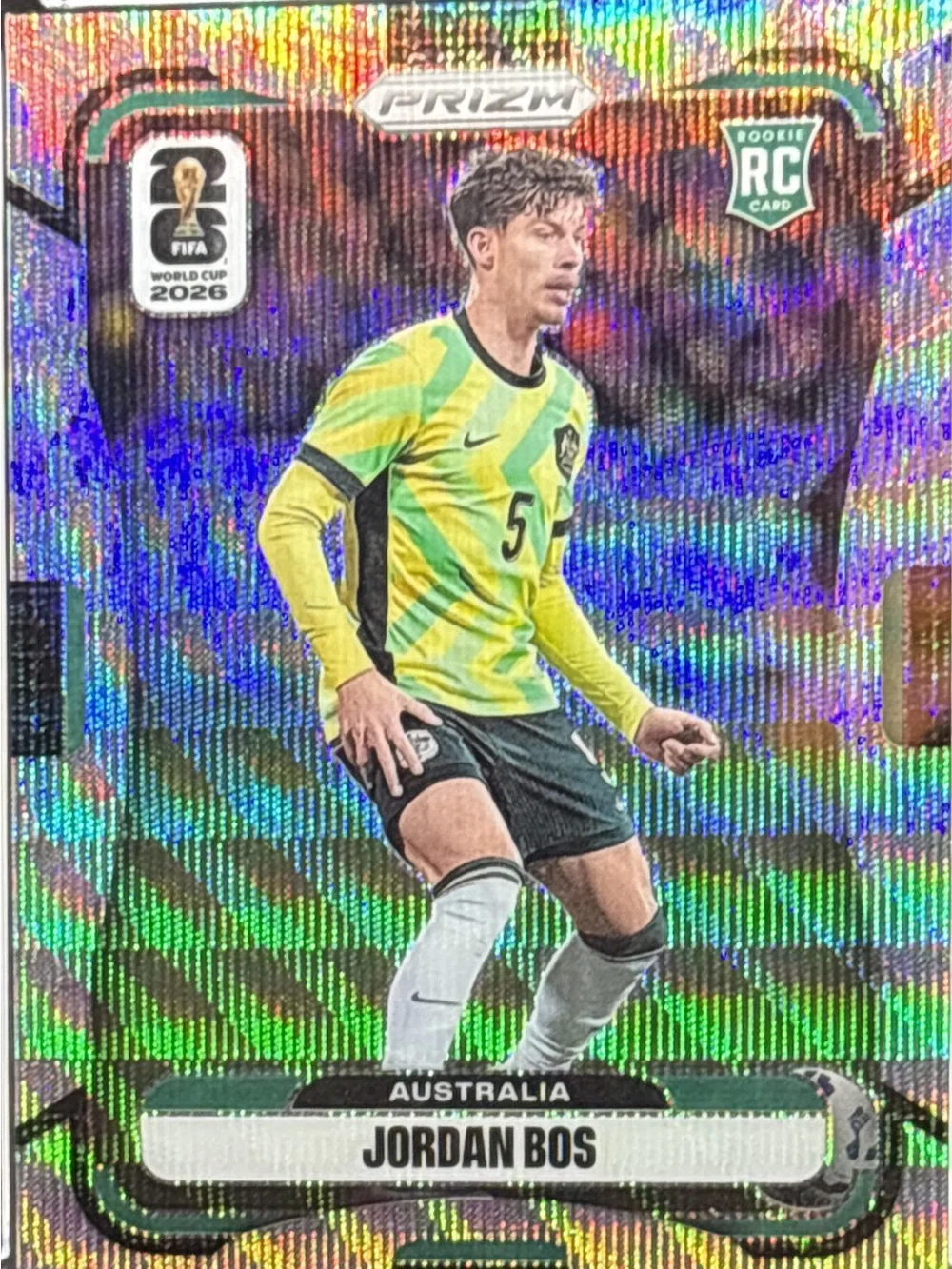 Panini Prizm Jordan Bos Soccer Rookie Soccer Trading Card - Green Pulzar Prizm